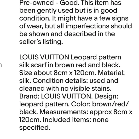 Louis Vuitton Monogram Brown and Red Scarf - Picture 11 of 11